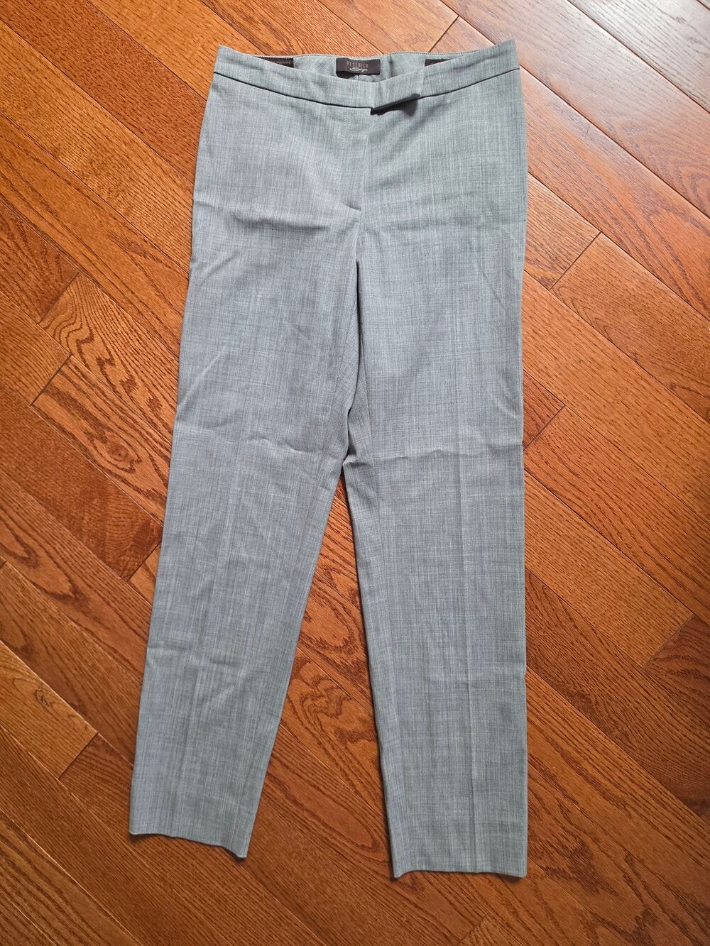 Peserico Grey Wool Trousers Size 38 IT US 2/4 Tailored Work Pants Italy